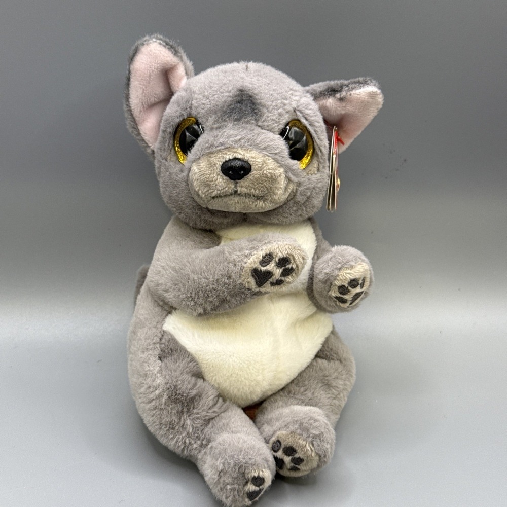 Ty Beanie Baby Bellies WILFRED the French Bulldog Dog 6" Stuffed Plush Toy